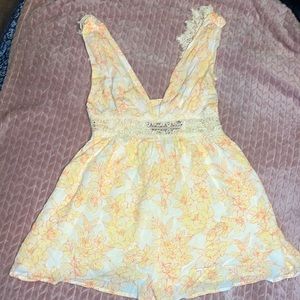 Gorgeous yellow flower romper